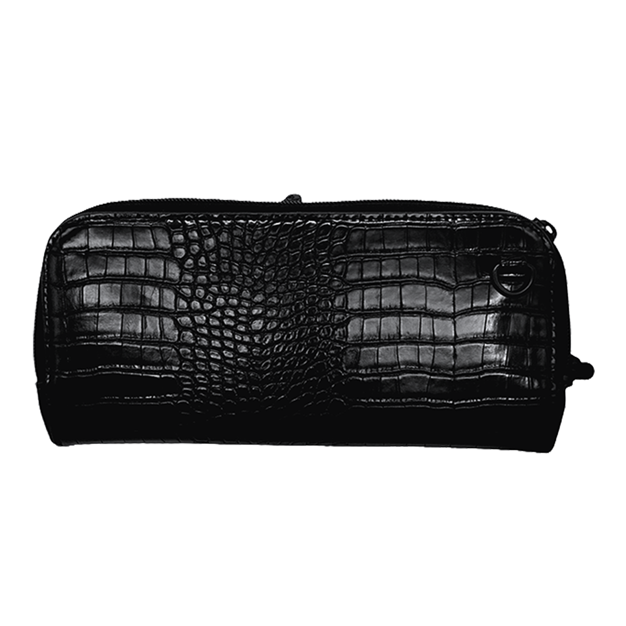 Osmand - Black Shiny Croc Crossbody | 3-Compartment Clamshell Opening