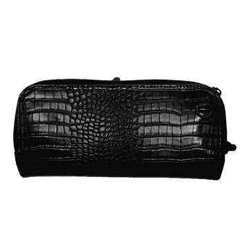 Osmand - Black Shiny Croc Crossbody | 3-Compartment Clamshell Opening