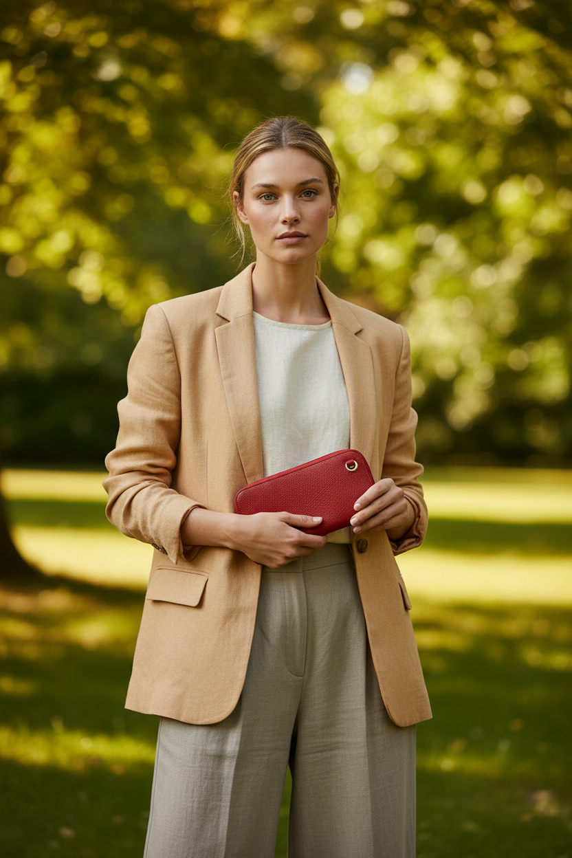 Hestia - Scarlet Crossbody | 3-Compartment Clamshell Opening