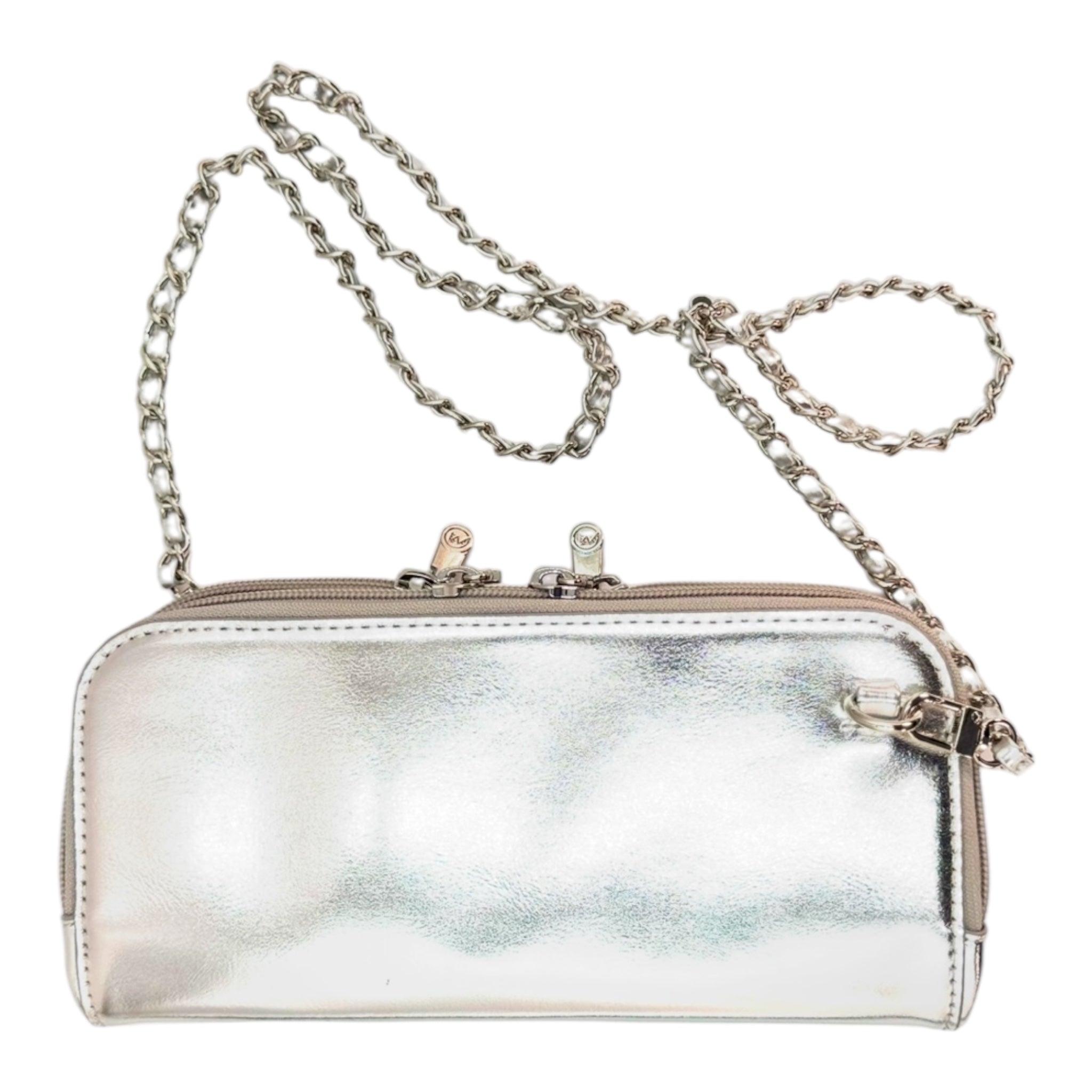 silver crossbody bag designer