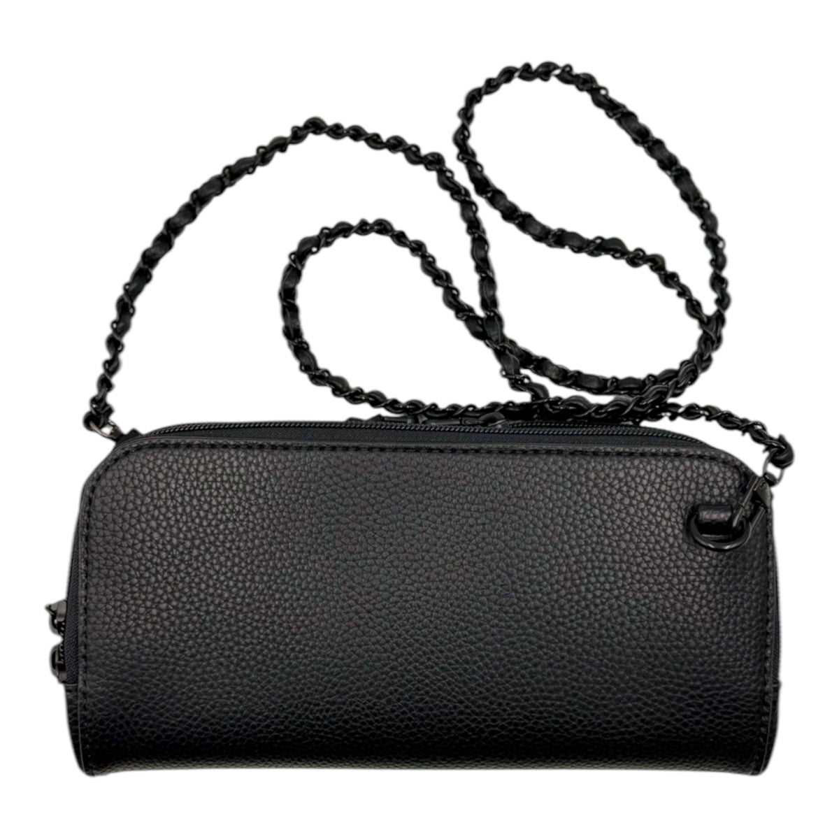 Vitale by Myriad Hestia black pebble crossbody with its chain strap